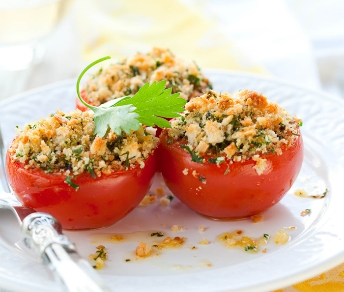 gefüllte tomaten im backofen vegetarische rezepte unter 30 minuten abednessen ideen