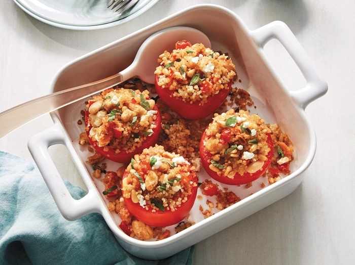 gefüllte tomaten mit reis rezepte ohne fleisch vegetarisch kochen leckere backrezepte
