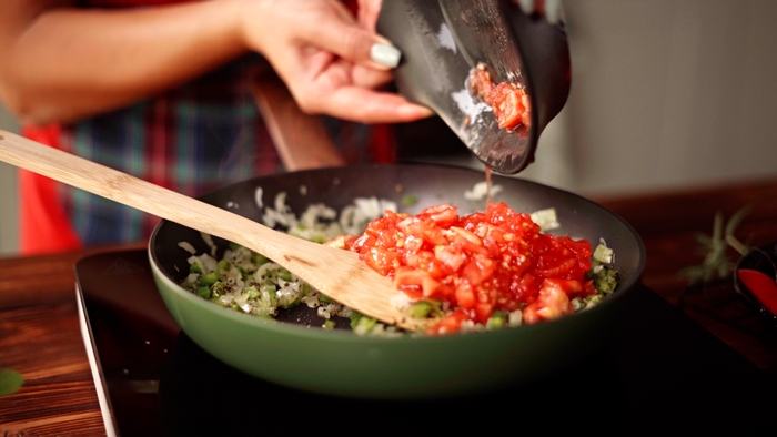 gefüllte tomaten vegetarisches mittagessen ideen wenig kalorien kalorienarme rezepte