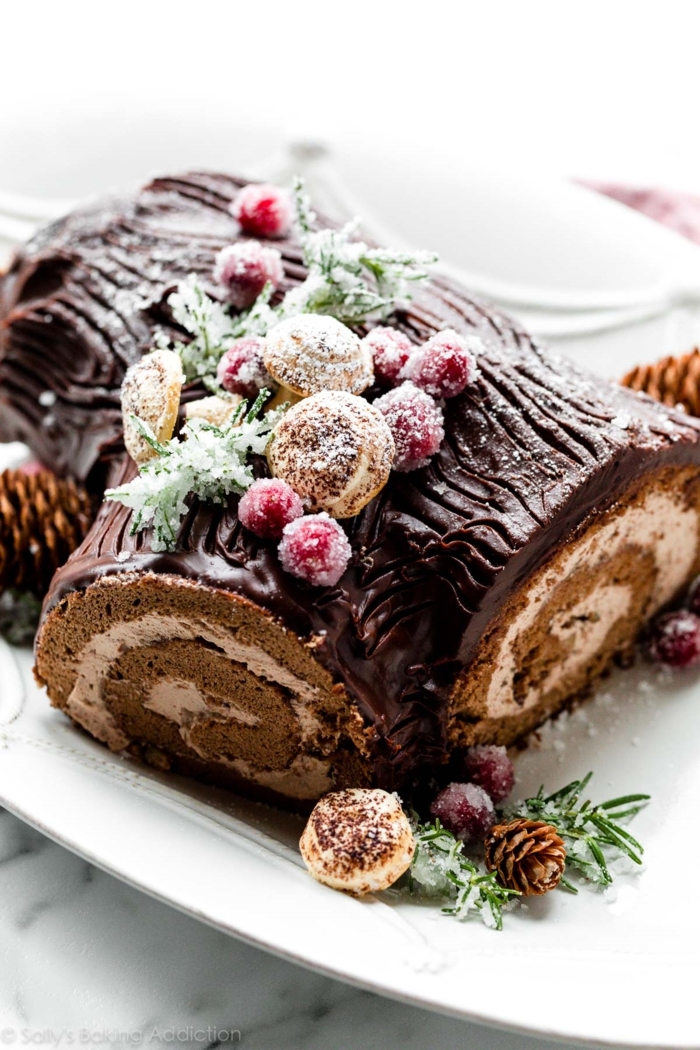 gesundes rezept bouche noel französisches dessert selber zubereiten inspiration gesunde rezepte weihnachten