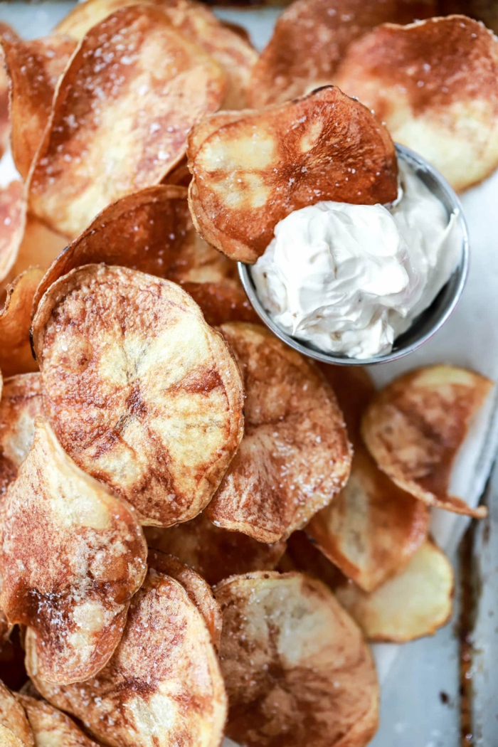 gewürzte hausgemachte gesunde chips selber machen kindergeburtstag snack rezept inspiration
