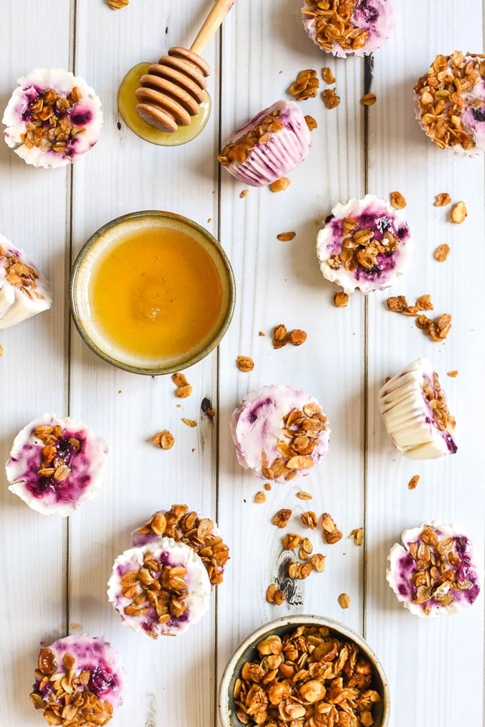 joghurt rezepte gesunde gefrorene cupcakes selber machen zubereitungsweise