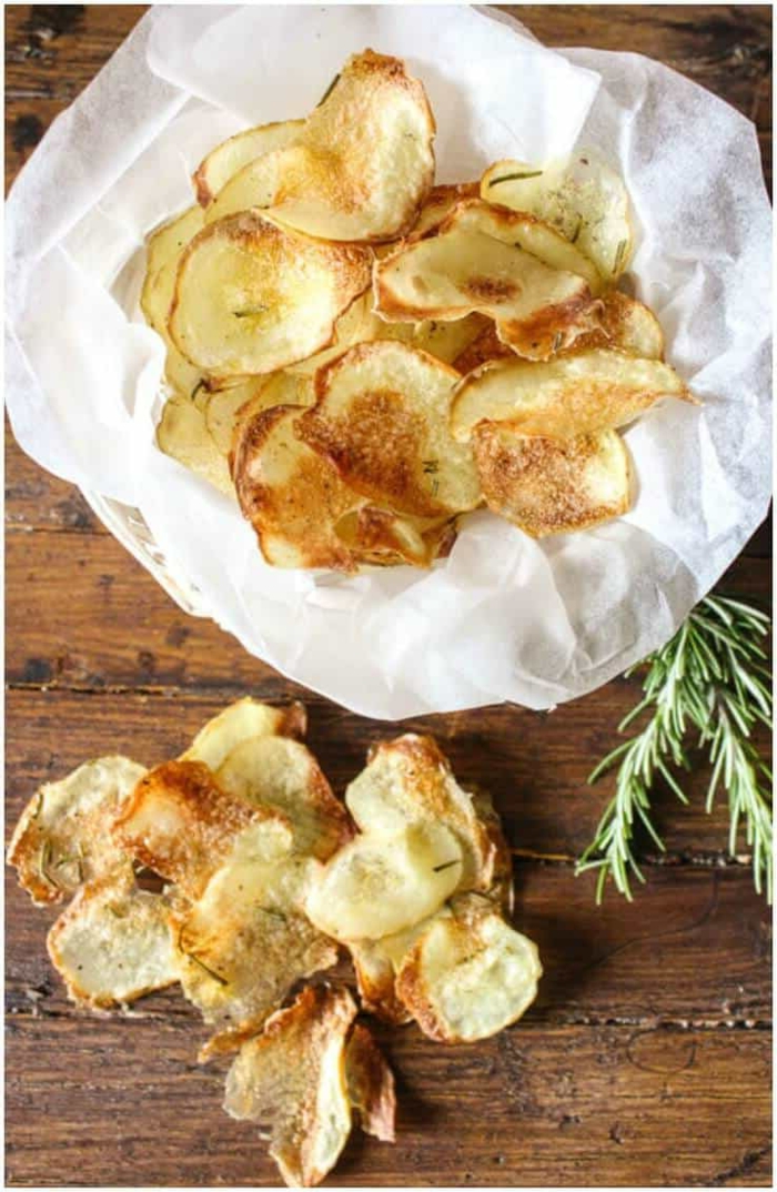 kartoffel chips selber machen pommes chips rezept fingerfood zubereiten