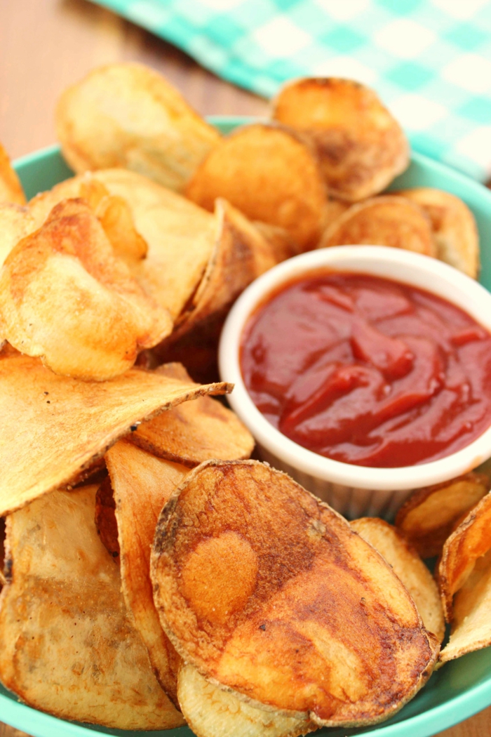 ketchup soße chips selber machen ofen einfaches rezept für fingerfood