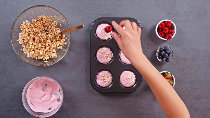 skyr rezepte frozen cupcakes schritt für schritt zubereitnung gesunder nachtisch