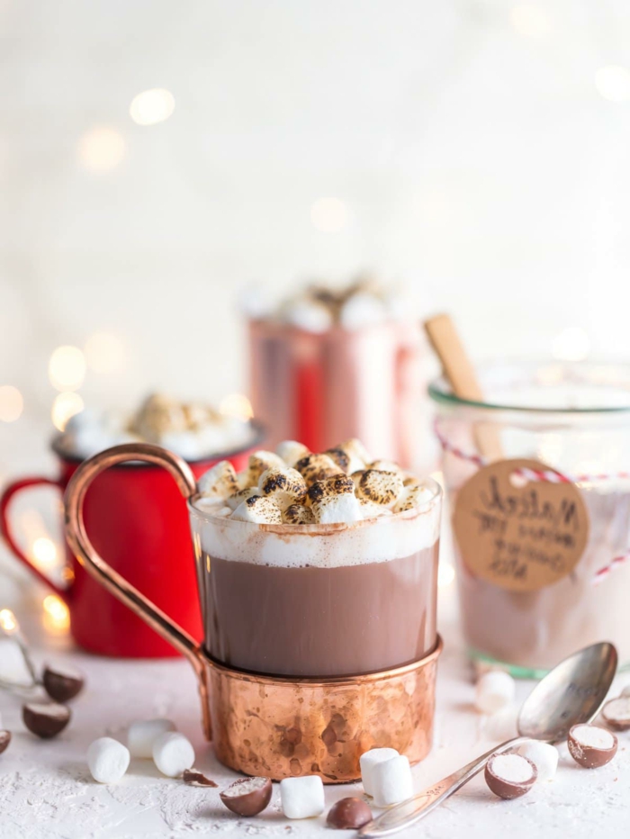 süße weihnachtsgetränke selber machen hot chocolate rezept heißer kakao zubereiten