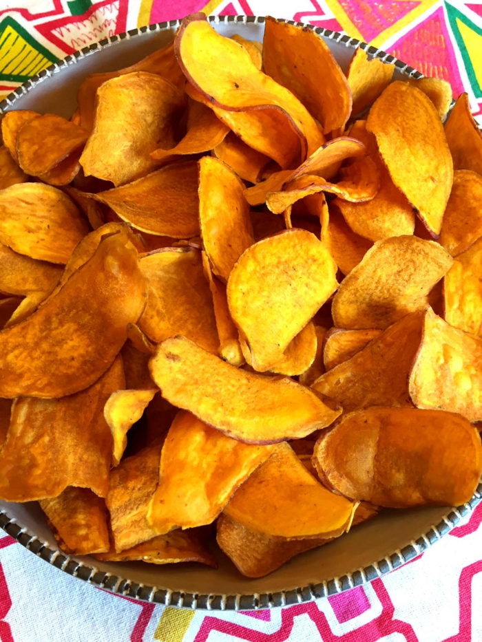 süßkartoffelchips selber machen filmabend snacks pommes chips rezept