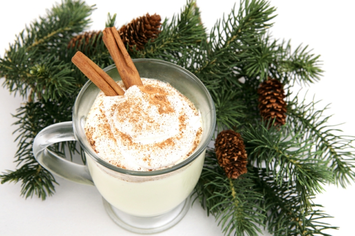 weihnachtsgetränke-selber-machen-schnelles-und-leichtes-rezept-eggnog-rezept-getränk-mit-zimtstangen