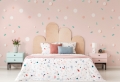 Pastellfarbene Fototapeten im Schlafzimmer und wie sie das Styling verändern
