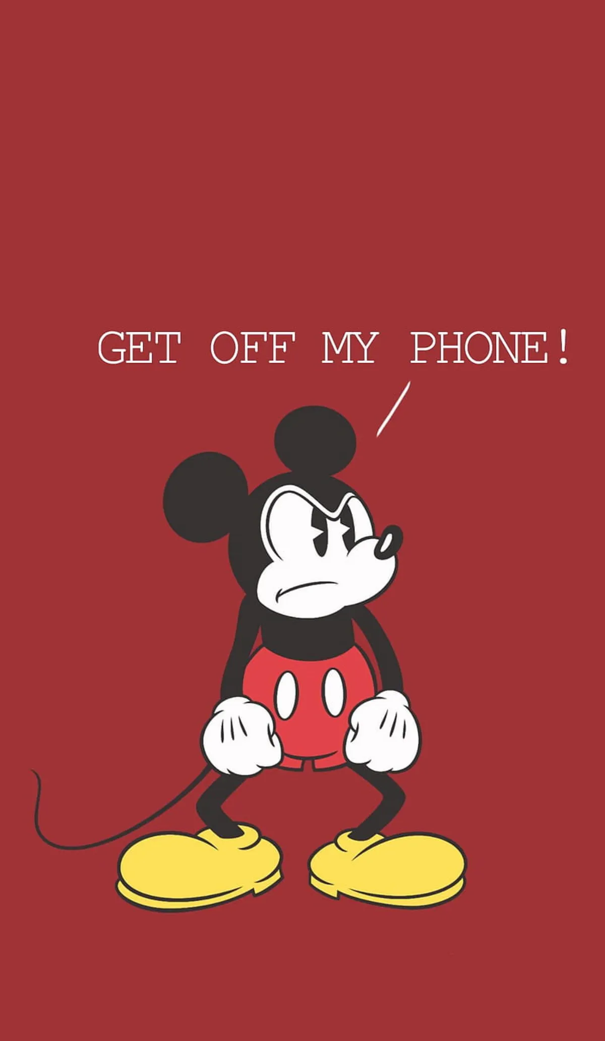 disney hintergrundbild für iphone mickey mouse get off my phone