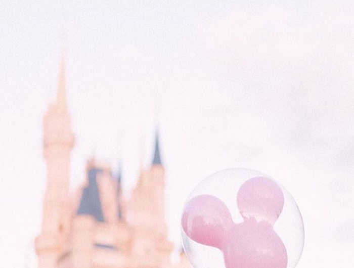 schloss disney land hintergrundbilder mickey mouse pinker ballon in einem anderen ballon süße bilder hintergrund für handy und pc