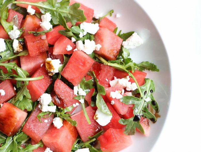 wassermelone feta salat selber machen leichtes rezept