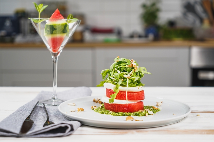 wassermelonensalat schneller salat low carb rezepte sommersalat zubereiten