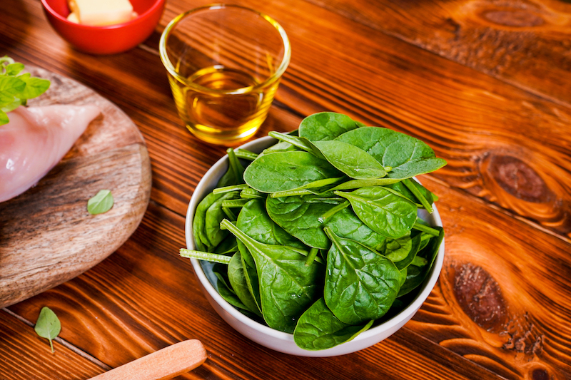 5 spinat in einer schale huhn rezepte mit gemüse selber machen
