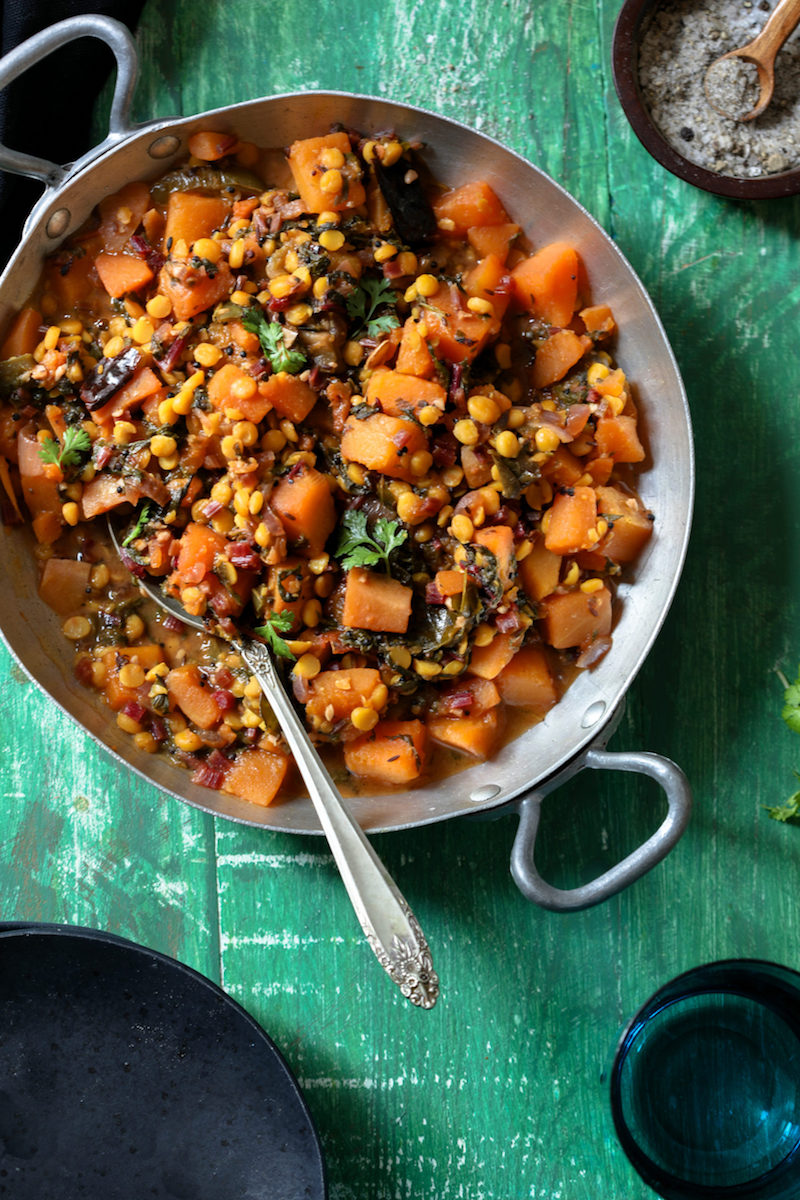 curry kürbis rezepte mit linsen und gemüse gesunde gerichte zubereiten