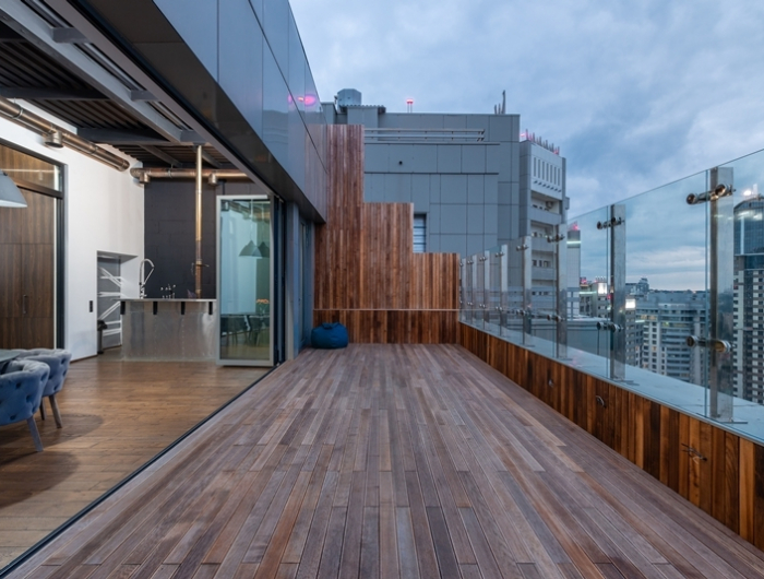 terrasse gestalten moderner bodenbelag aus holz