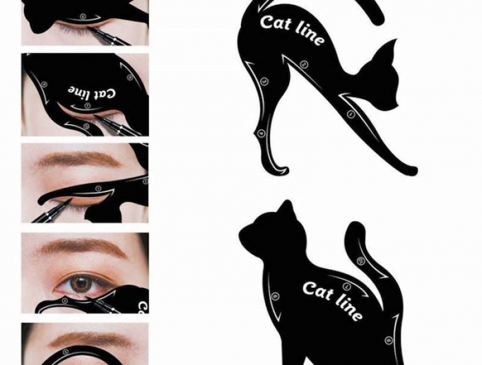 cat eye makeup lidstrich ziehen cat eye schablonen schwarze katzen