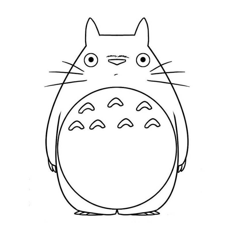 coole zeichnungen totoro japanischer film illustriert mit bleistift