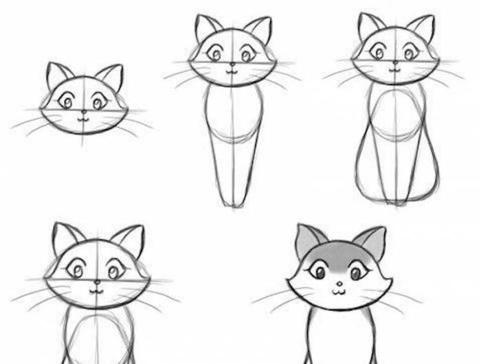 einfache zeichnungen zum nachzeichnen wie zeichne ich eine katze