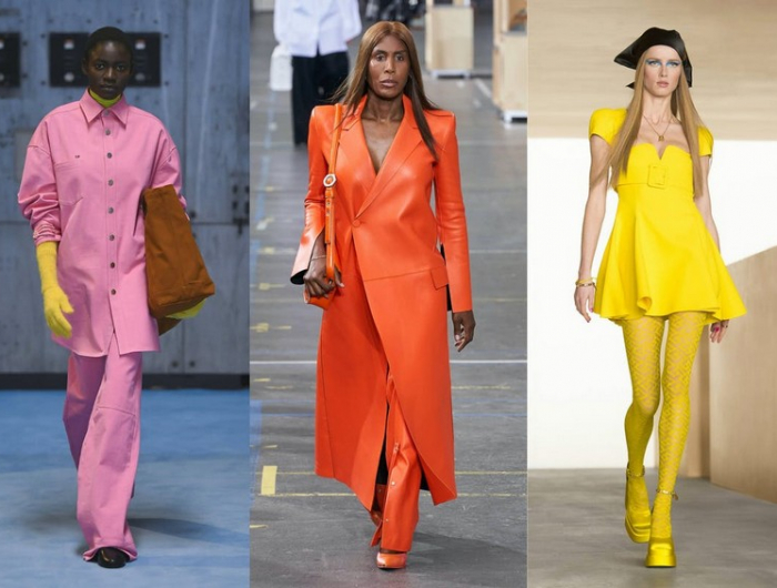 trendfarben 2021 winter herbst pantone trendfarben 2021 rosa orange gelb outfits