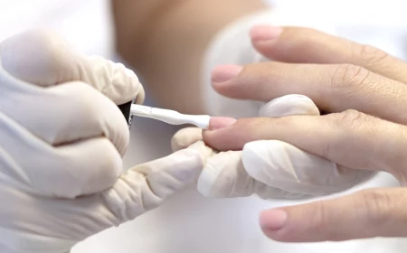 manicure. nail coating with colored gel polish by a manicure master in a beauty salon. the concept of professional nail care. close up