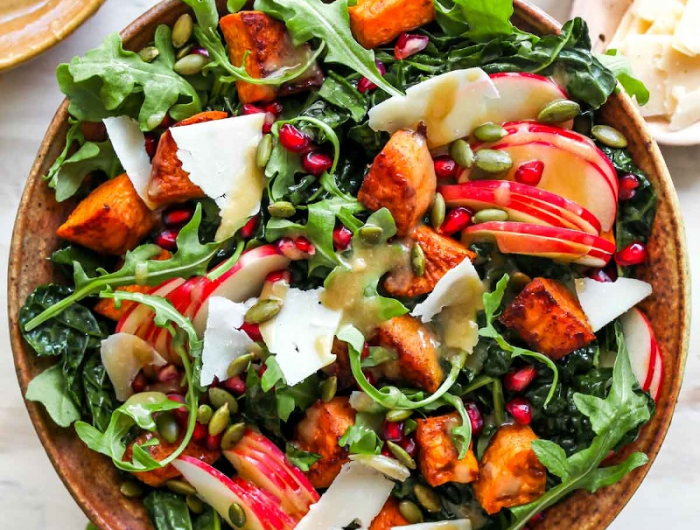 bester salat mit apfel herbstsalat zum abendessen zubereitne rezept