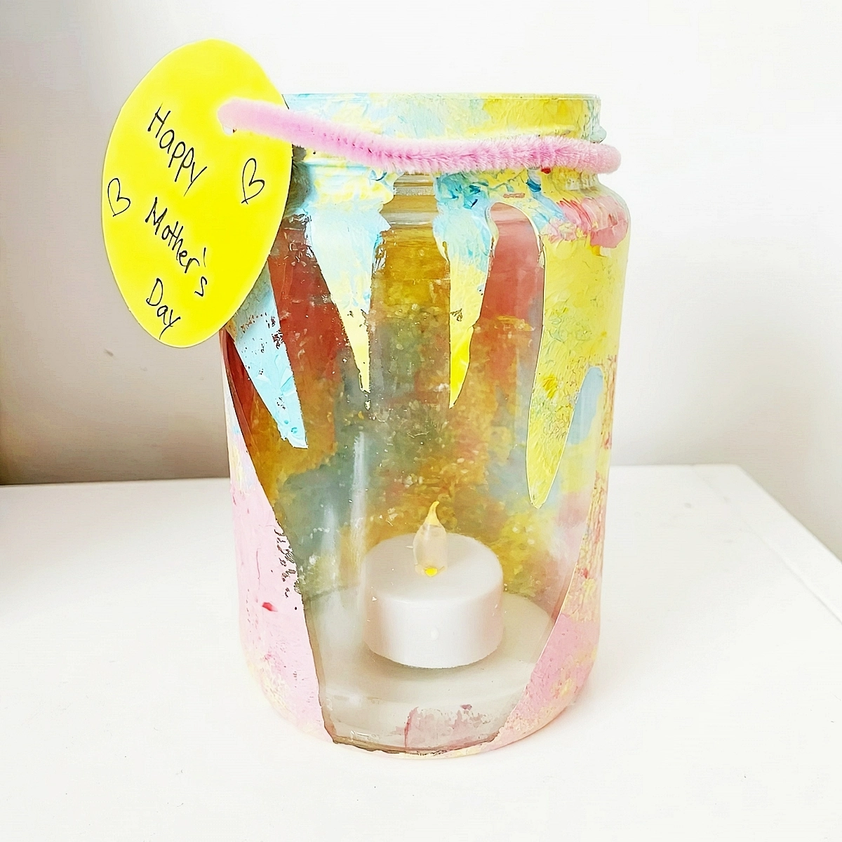 windlichter basteln mit kindern zum muttertag geschenk ideen diy einmachglas mit handabdruck happytoddlerplaytime