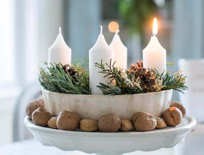adventsgestecke selber machen tisch dekorieren zu weihnachten ideen