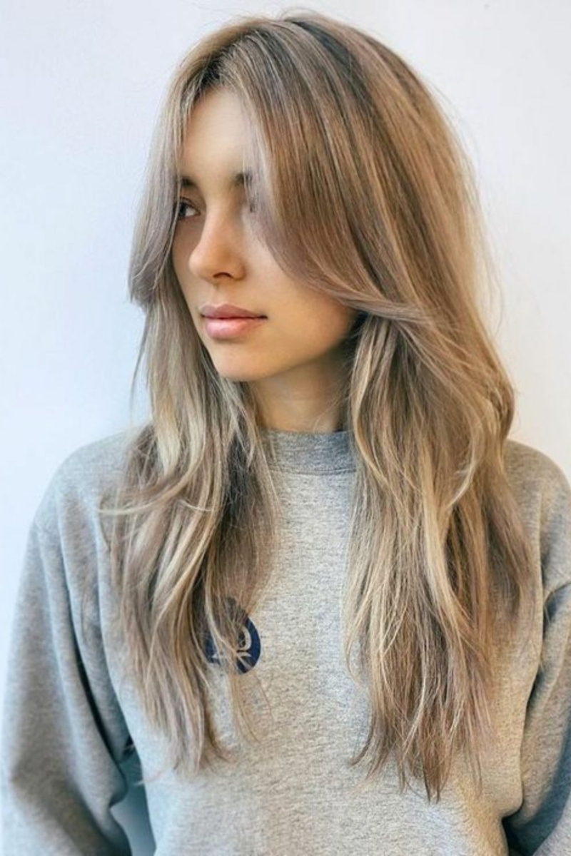 blonde haare lang stufenschnitt lange haare glatt