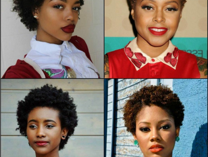 collage inspiration afro locken kurzhaarschnitte ideen und inspiration