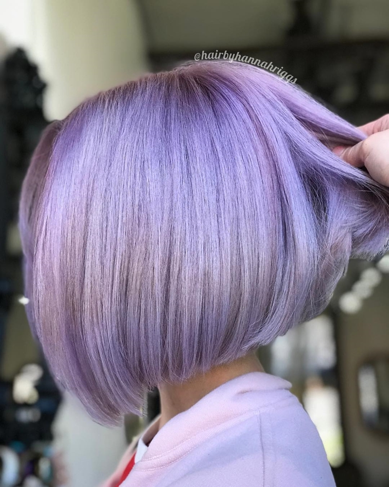 coole haarfarben für kurze haare bob frisur haarfarbe lavendel