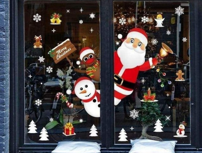 fenster deko weihnachten deko fensterbank selber machen weihnachten figuren am fenster kleben