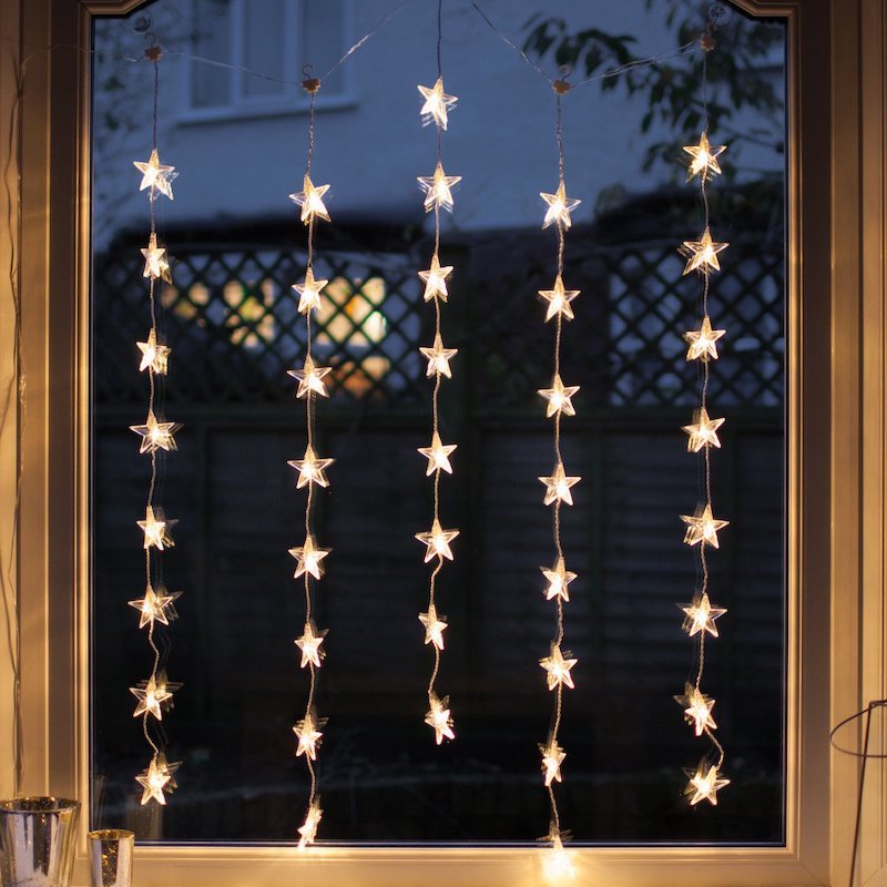 fensterdeko weihnachten basteln sternchen