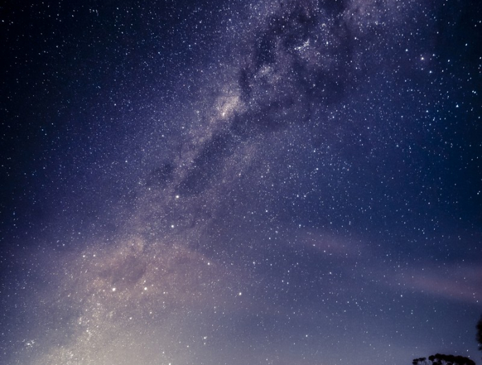 vertical shot of a beautiful starry sky