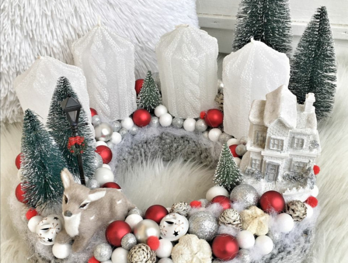 kreative dekoration weihnachten adventsgesteck selber machen ideen