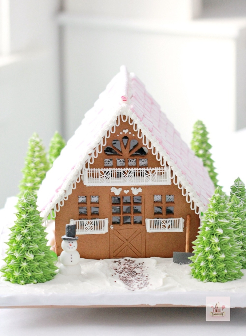 lebkuchenhaus verzieren ideen häuschen aus zimtteig dekorieren mit zuckerglasur