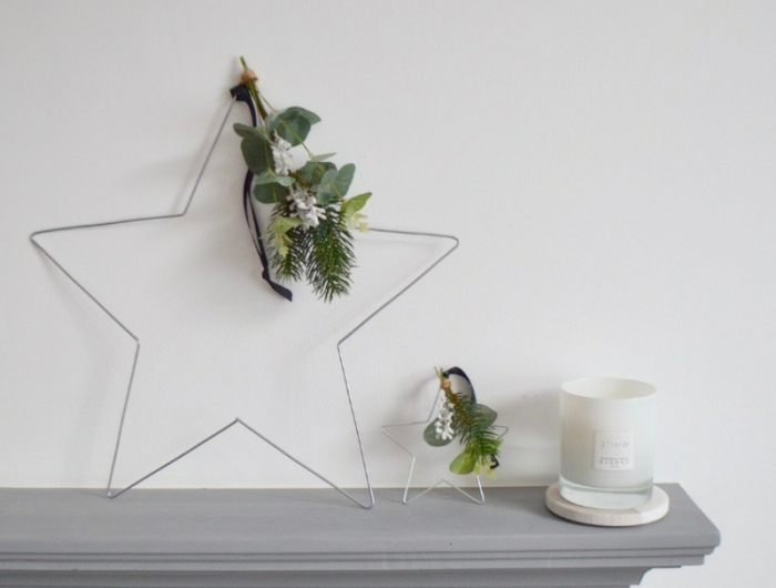 minimalistische dekoration weihnachten sterne basteln einfach