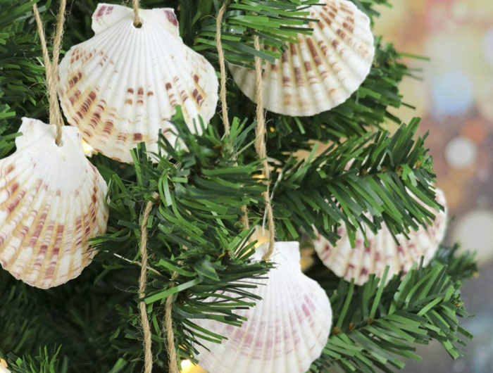 muscheln extravagante dekoration weihnachtsbaum originelle ideen und inspo