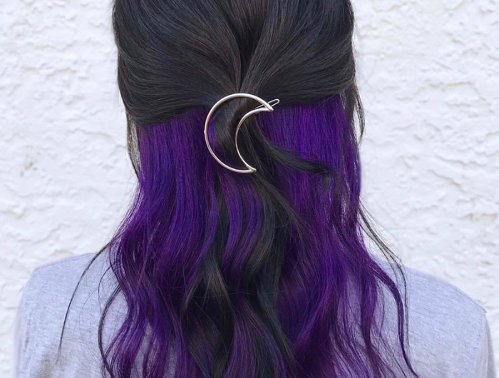 pastell lila haare peekaboo hair ideen haare färben