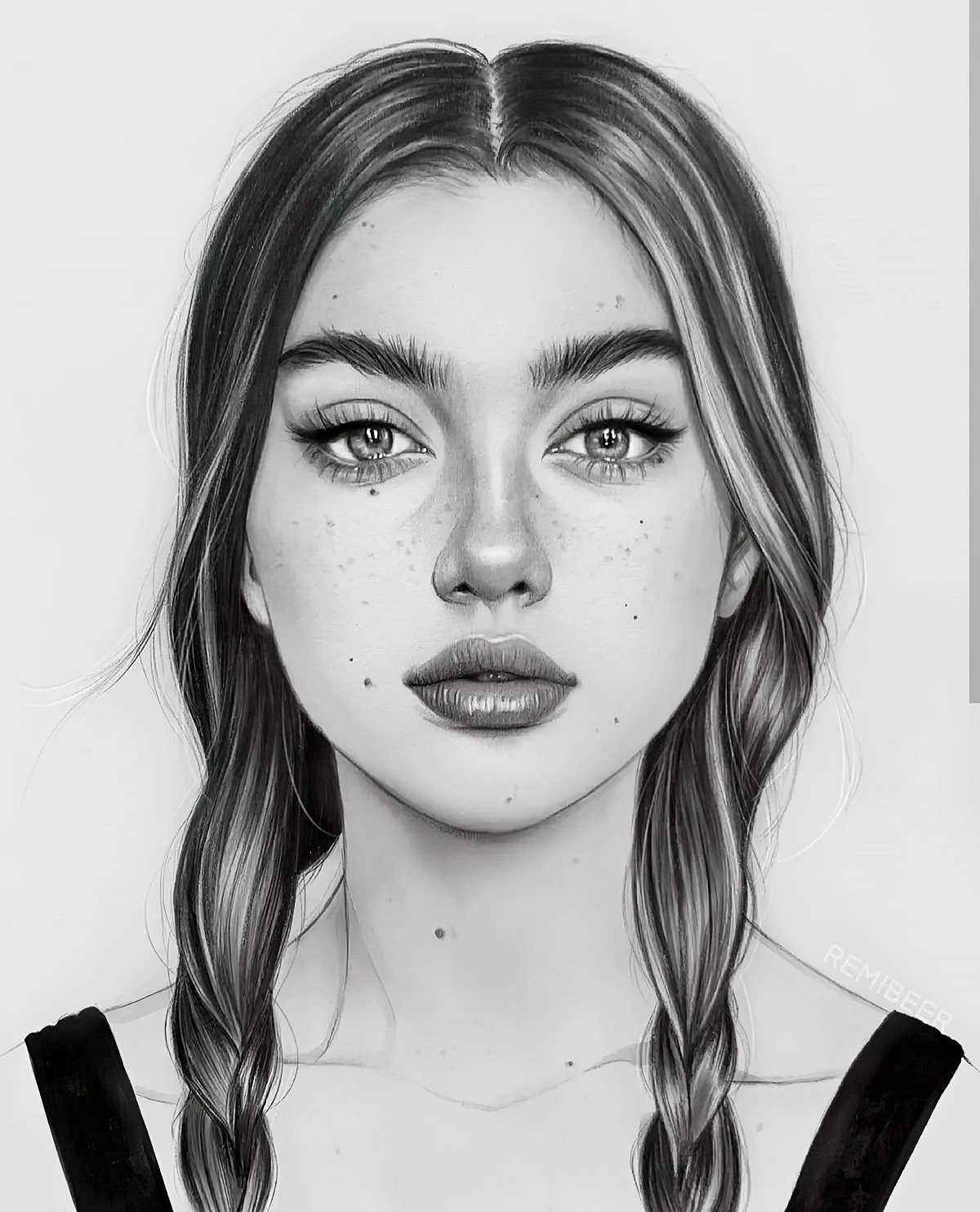 portrait zeichnen perfektes frauenportreit gemacht mit bleistift