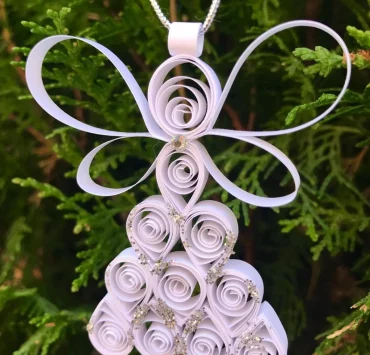 quilling engel selber machen anleitung für weihnachtsanhänger