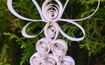 quilling engel selber machen anleitung für weihnachtsanhänger