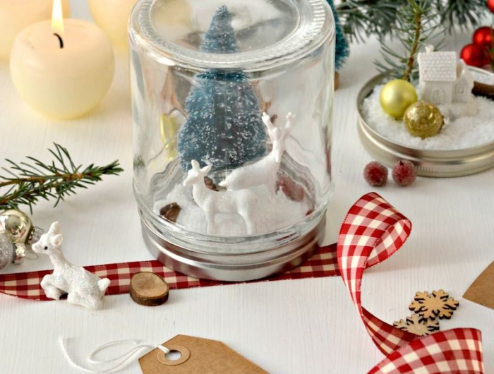 selbst gemachte weihnachtsgeschenke kleine weihnachtsgeschenke selber machen einmachglas schneekugeln