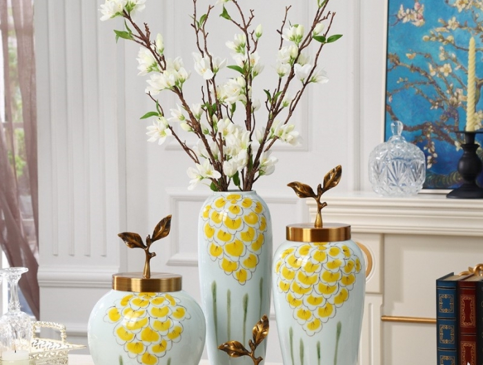 vasen dekorieren mit ästen stilvolle deko fürs zimmer zimmerdeko ideen