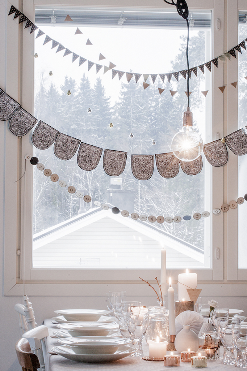 weihnachten zuhause mit der familie basteln im winter mit kinder am fenster