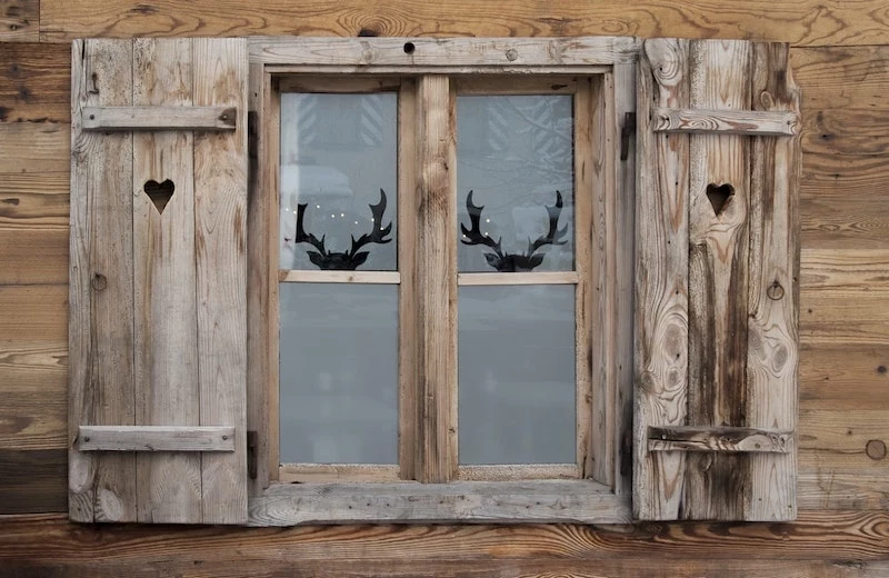 weihnachtsdeko basteln kinder geweih sticker für fenster