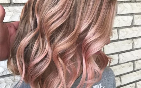 welche strähne passen zu blonden haaren rosa highlights ideen