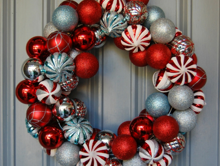 5 weihnachtsbälle dekoration weihnachten metallring deko ideen