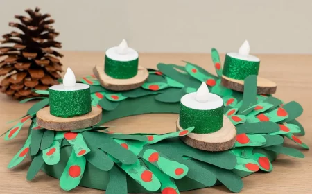 adventskranz basteln mit kindern handabdrücke aus papier