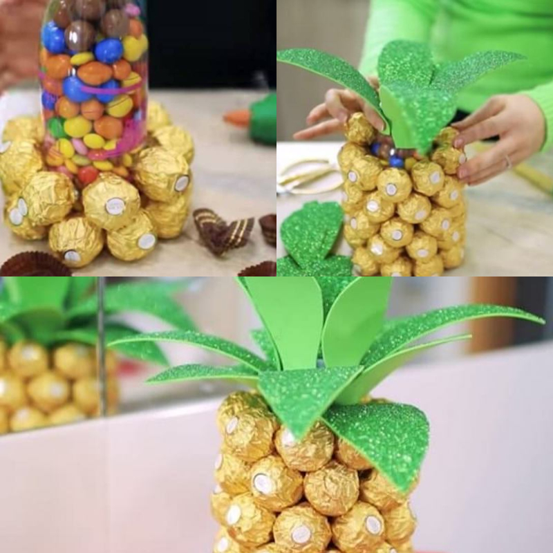 ananas mit bonbons roscher eine gutte idee